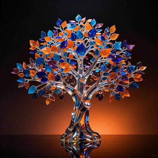Psychedelic Glass Tree Art