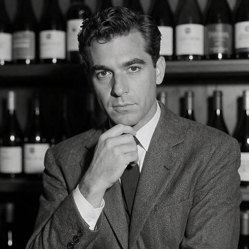 Vintage Noir Portrait in Wine Cellar