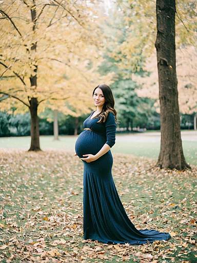 Autumn Maternity Park Portrait