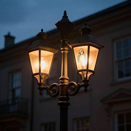 Vintage Streetlamp with Weeping Angel Glow