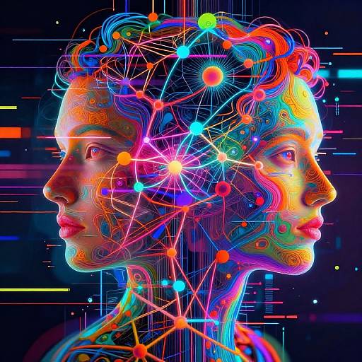 Futuristic AI Fusion Digital Art