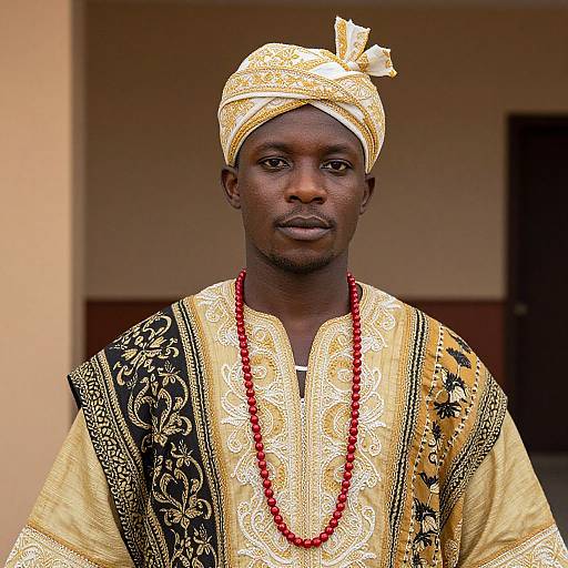 West Indian Man in Traditional Costume