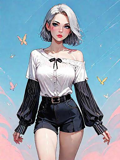 Stylish Woman in Casual Chic Outfit