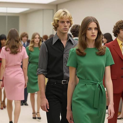 Vintage 1970s Fashion Show Scene
