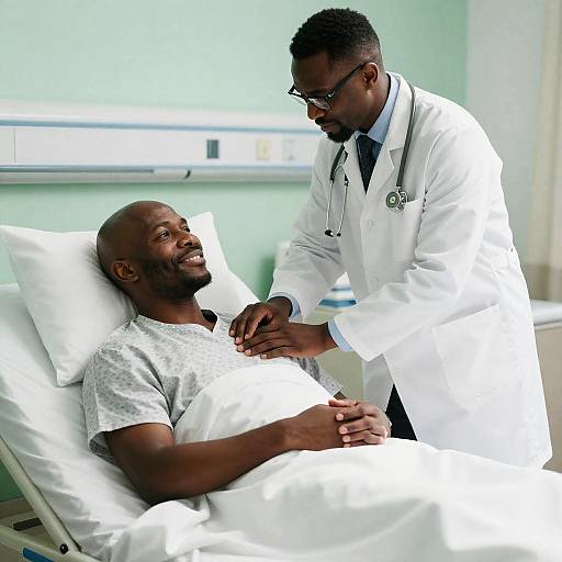 Doctor Checking Patient in Hospital Room