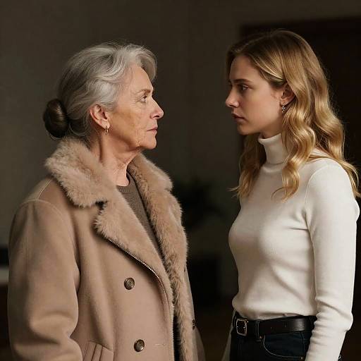 Intense Portrait of Two Women