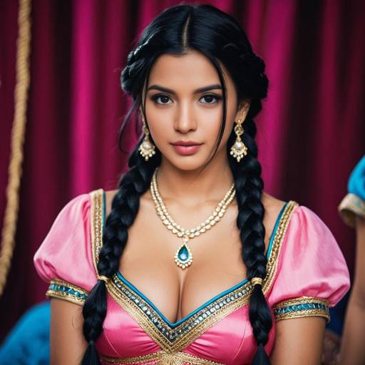 Elegant Jasmine-Inspired Hairstyle and Jewelry