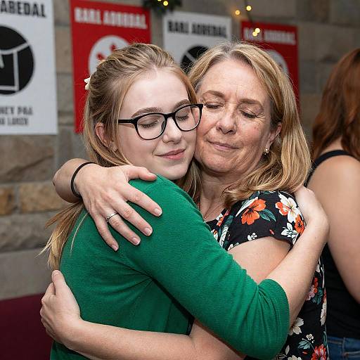 Warm Embrace of Two Blonde Women