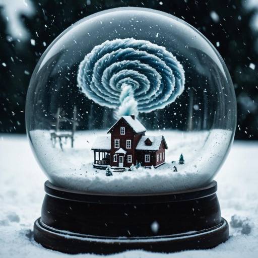 Tornado Spiral in a Snow Globe Tornado Spiral in a Snow Globe