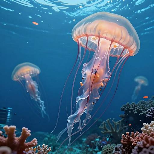 Underwater City with Giant Jellyfish