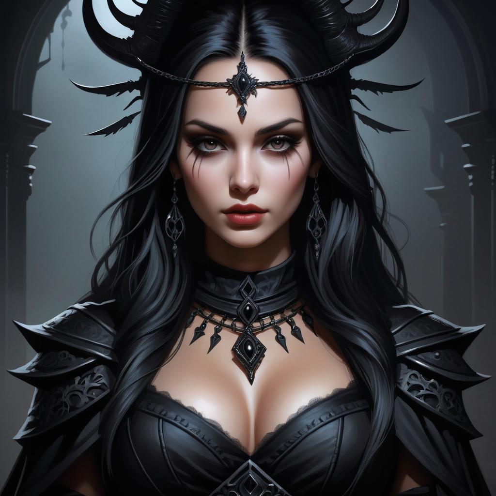 Gothic Shaman Portrait in Dark Fantasy