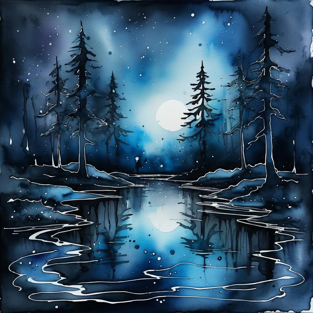 Magical Realism in Dark Watercolor Art