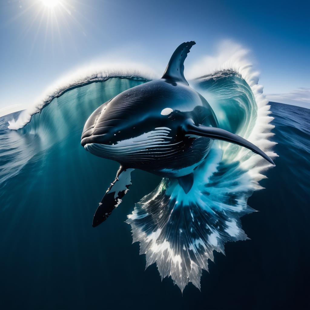 Dynamic GoPro Shot of Approaching Whale