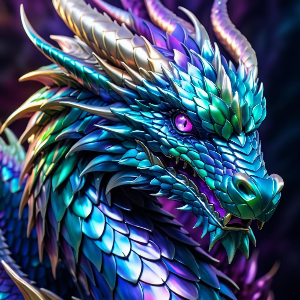 Majestic Dragon in Ultra-Detailed Fantasy Art