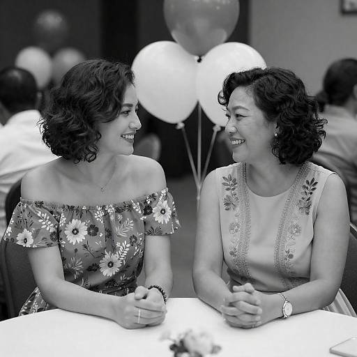 Joyful Moment: Two Friends Sharing Smiles