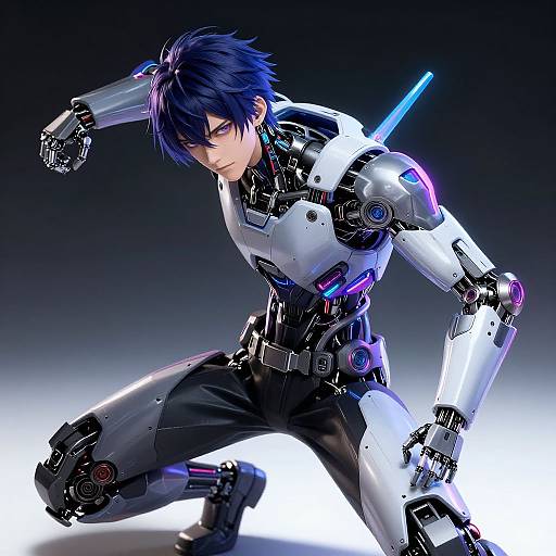 Futuristic Male Vtuber with Cybernetics