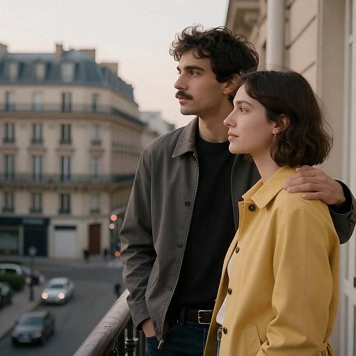Romantic Evening on a Paris Balcony