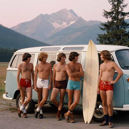 1970s Jazz Surfers in Banff Mountains