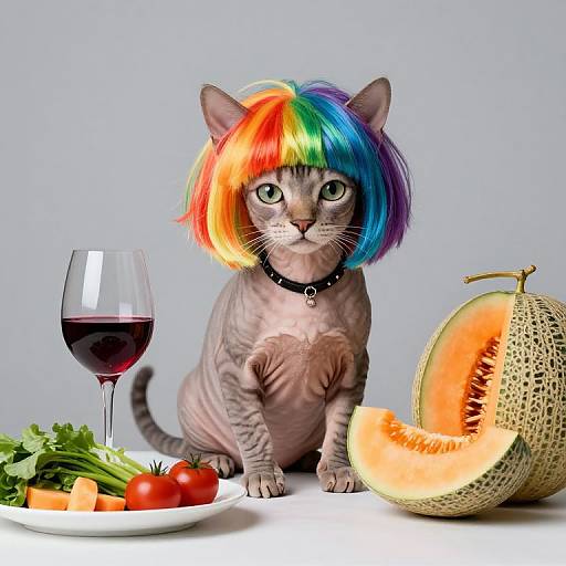 70's Disco Cat Still Life