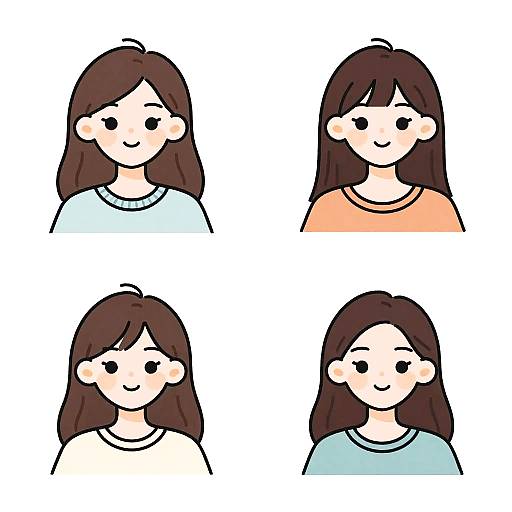 Minimalistic Clean Girl Emoji Icons