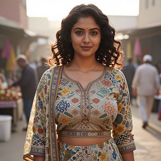 Realistic Portrait of Young Indian Woman