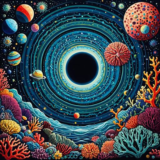 Cosmic Coral Reef with Kaleidoscope Planet Cosmic Coral Reef with Kaleidoscope Planet