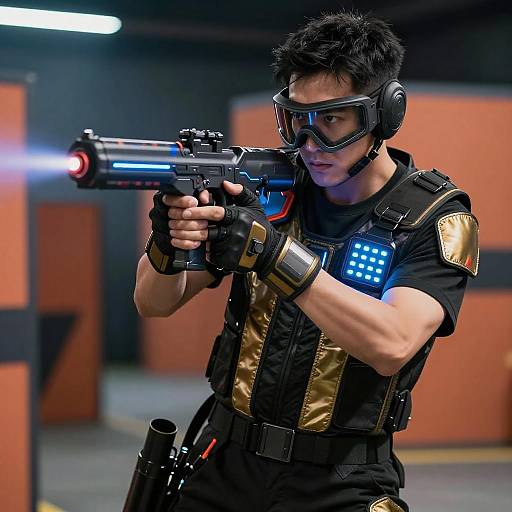 Ultra-Realistic Cyberpunk Laser-Tag Champion