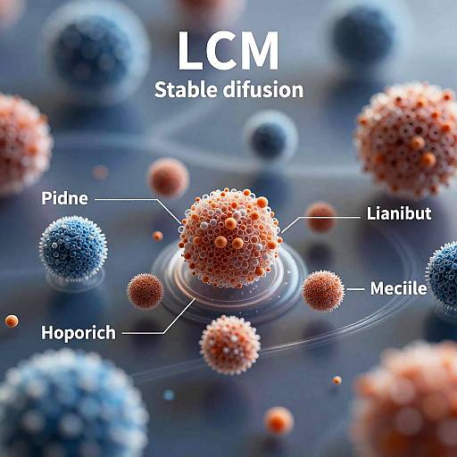CGI image of diverse LCMS stable ions: orange Pd, blue Pine, red Li, blue Me, orange H, with labels and white