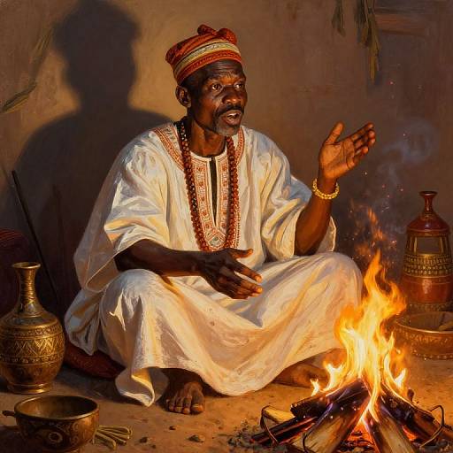 Olatunji Cultural Storyteller Scene