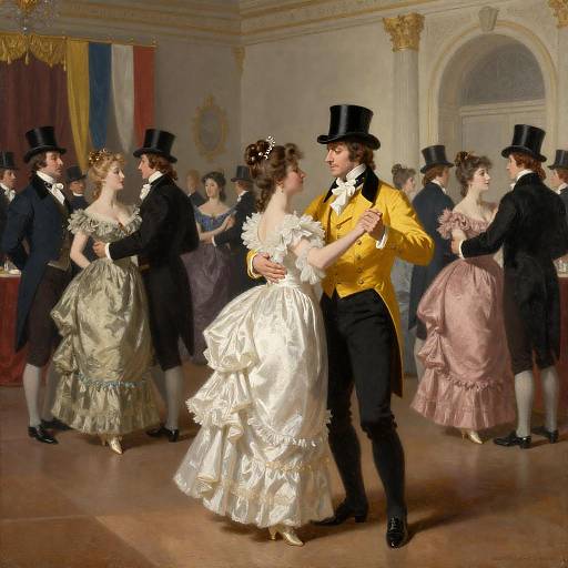 Lively 19th Century Ballroom Dance Scene