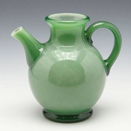 Vintage Green Milk Glass Hobnail