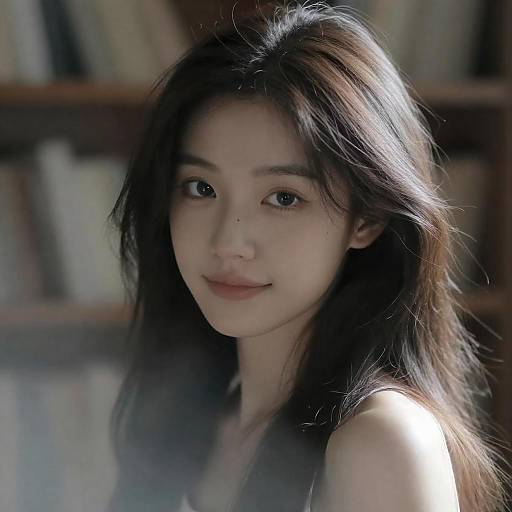 Portrait of Young Asian Woman with Soft Lighting