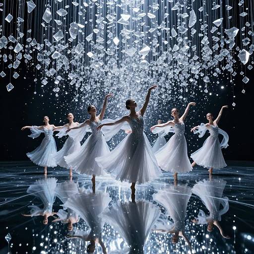 Ethereal Dancers on Crystalline Stage