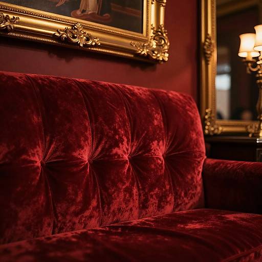 Luxurious Red Velvet Vintage Room