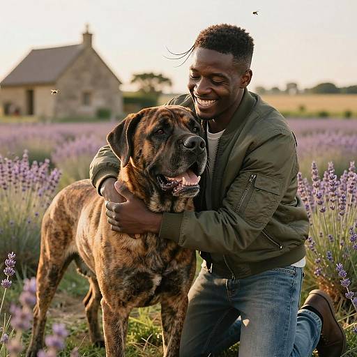 Joyful Embrace in a Lavender Field
