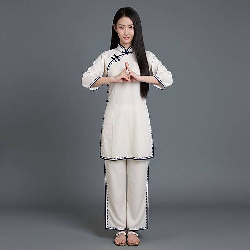 Elegant Chinese Costume Woman Standing