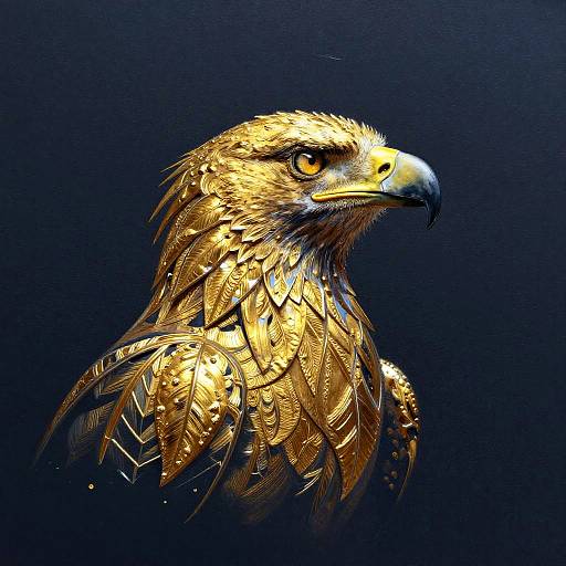 Ornate Golden Eagle Portrait