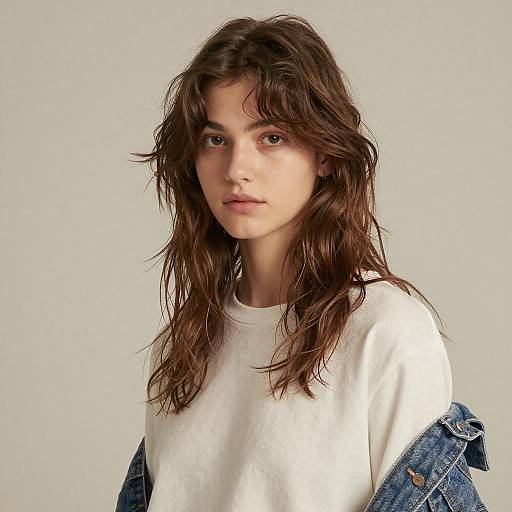 Wavy Quiff Hairstyle on Female Model