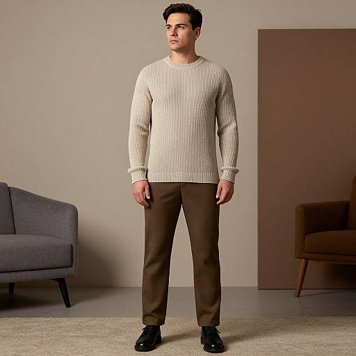 Stylish Men's Sweater and Pants Outfit
