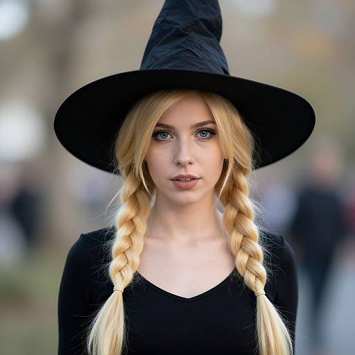 Blonde Witch with Twin Braids