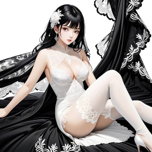 Elegant Woman in Lingerie Portrait