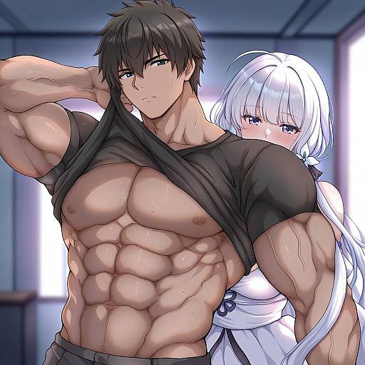 Illustration of Arash (fate), fate (series) in the style of Daram (shappydude)