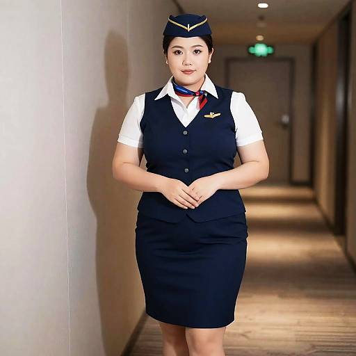 Plus Size Flight Attendant Costume
