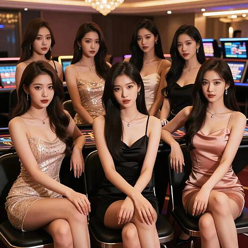 Realistic Harem Scene in Casino