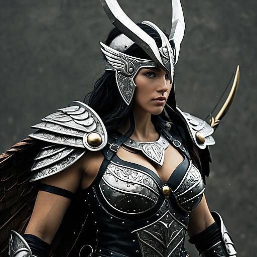 Warrior Woman in Valkyrie Inspired Armor