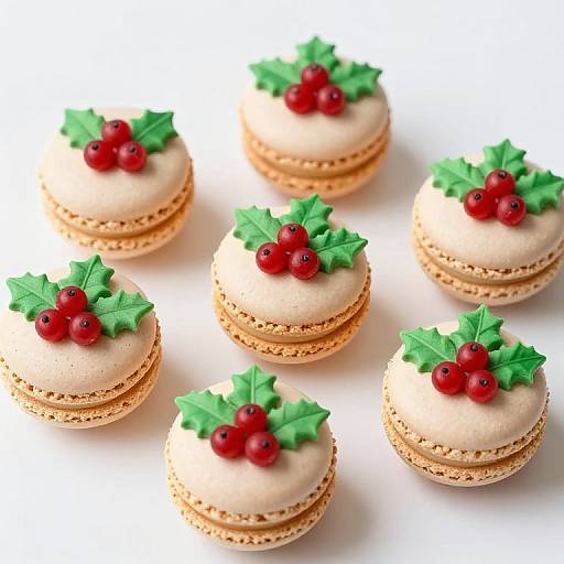 Festive Christmas Macaron Display