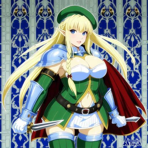 Illustration of Alleyne (queen's blade), queen's blade in the style of Bowalia