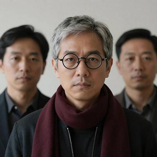 Group Portrait of Three Stylish Men