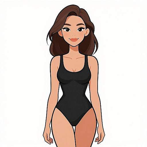 Smiling Woman in Minimalist Bodysuit