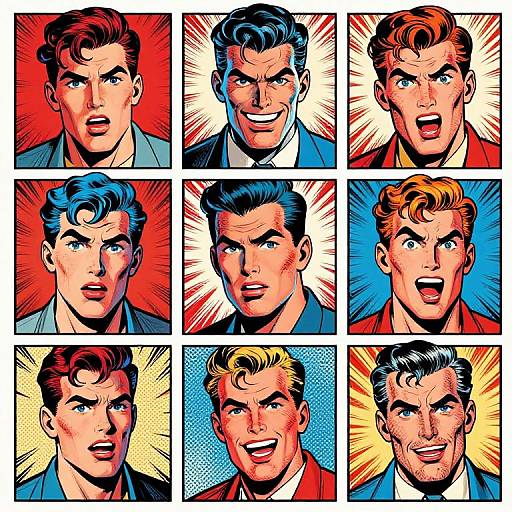 Retro 1950s Comic Style Fusion